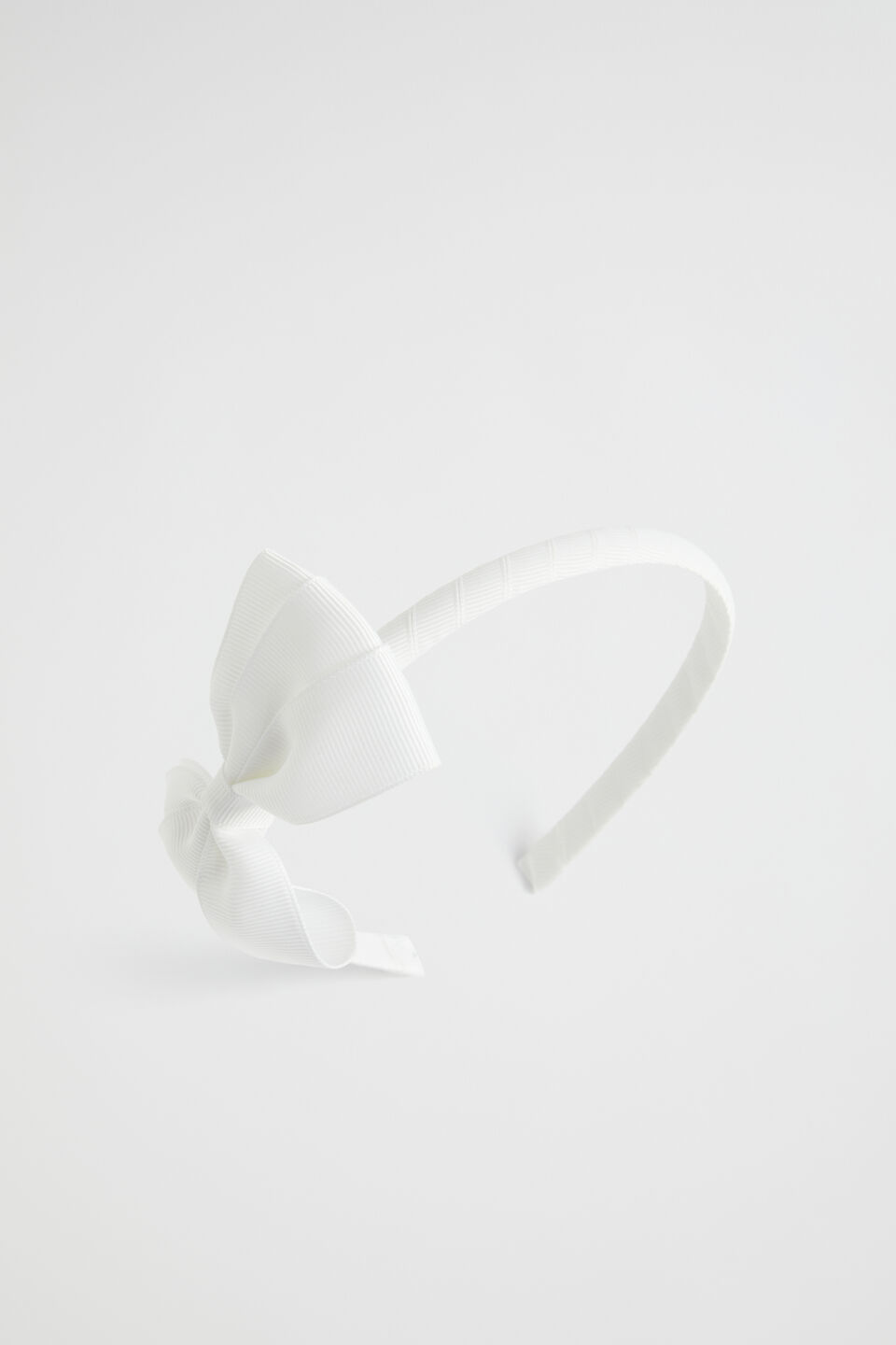 Grosgrain Bow Alice Band  White