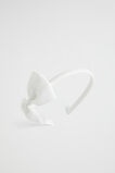 Grosgrain Bow Alice Band  White  hi-res