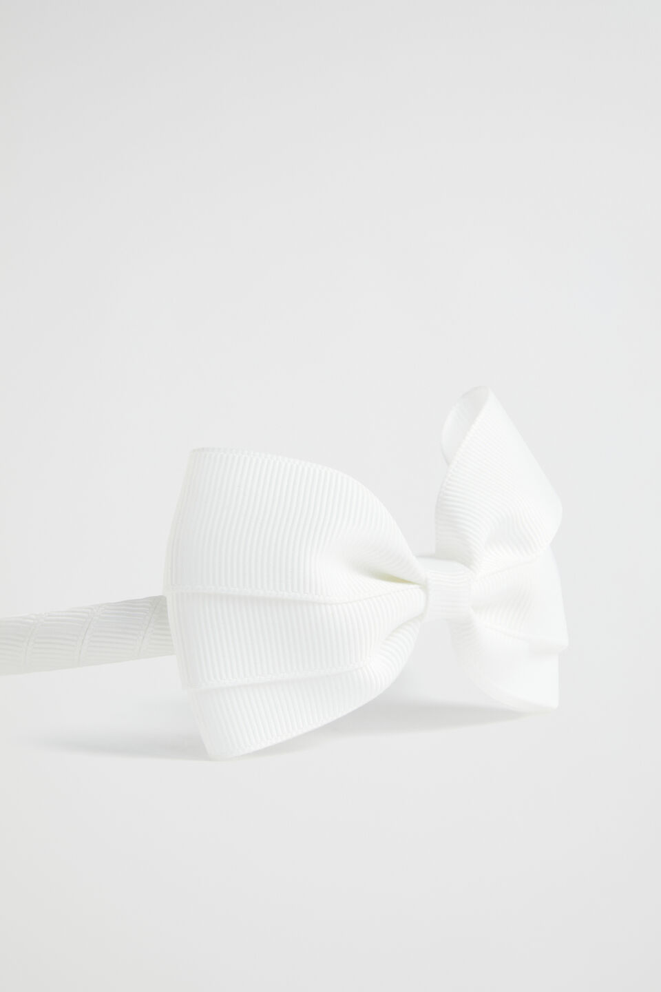 Grosgrain Bow Alice Band  White