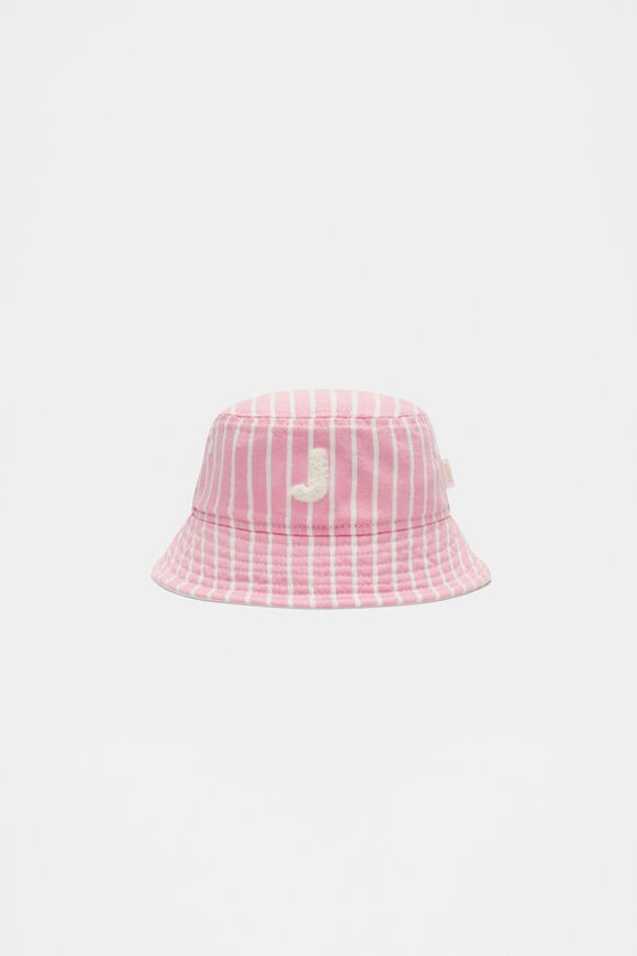 Initial Stripe Sun Hat  J  hi-res