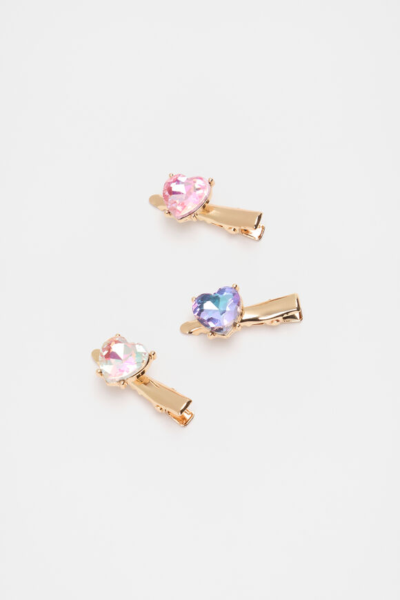Crystal Heart Duck Clip Pack  Multi  hi-res