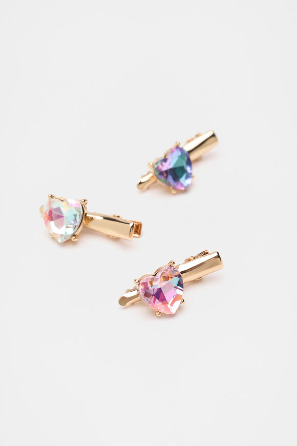 Crystal Heart Duck Clip Pack  Multi  hi-res