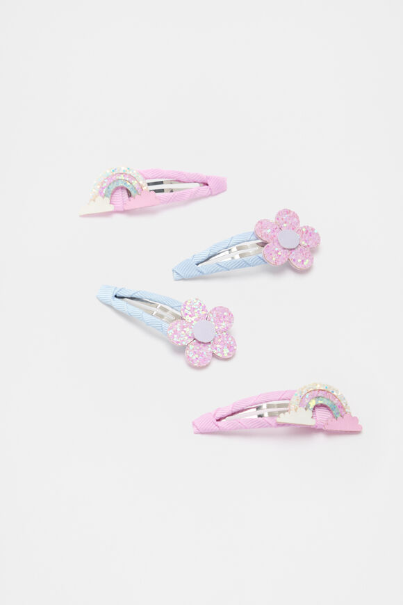 Flower Rainbow Glitter Grosgrain Pack  Multi  hi-res