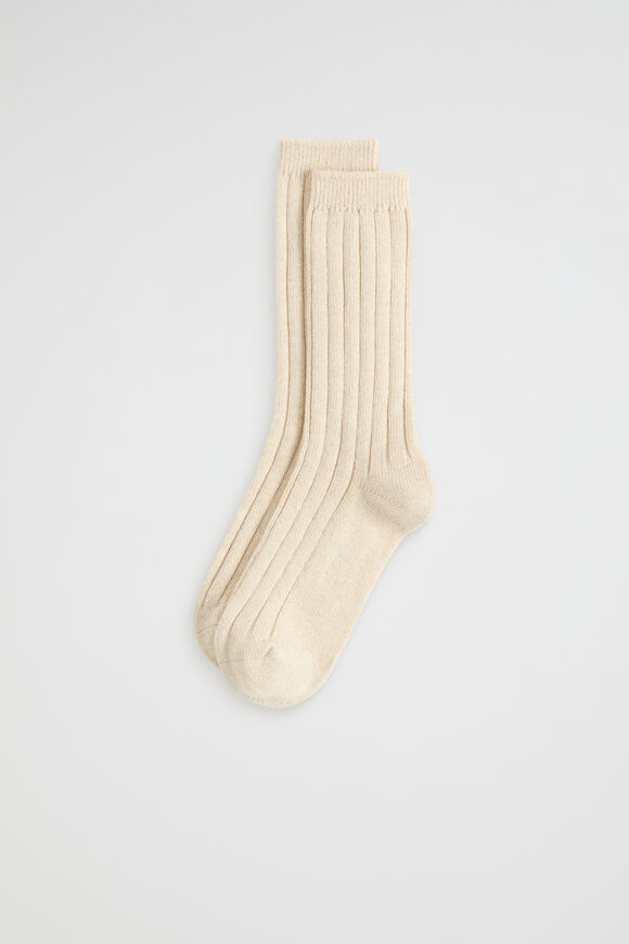 Marled Boot Sock  Beige Marle  hi-res