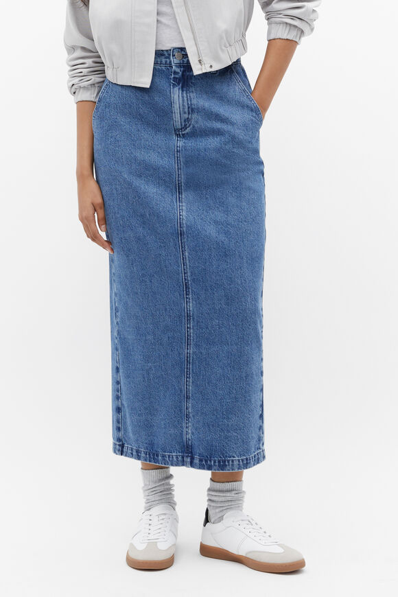 Denim Maxi Skirt  Classic Blue Denim  hi-res