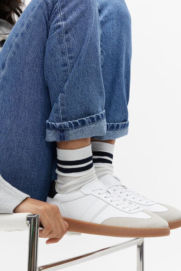 Double Stripe Crew Sock  Cream Midnight  hi-res