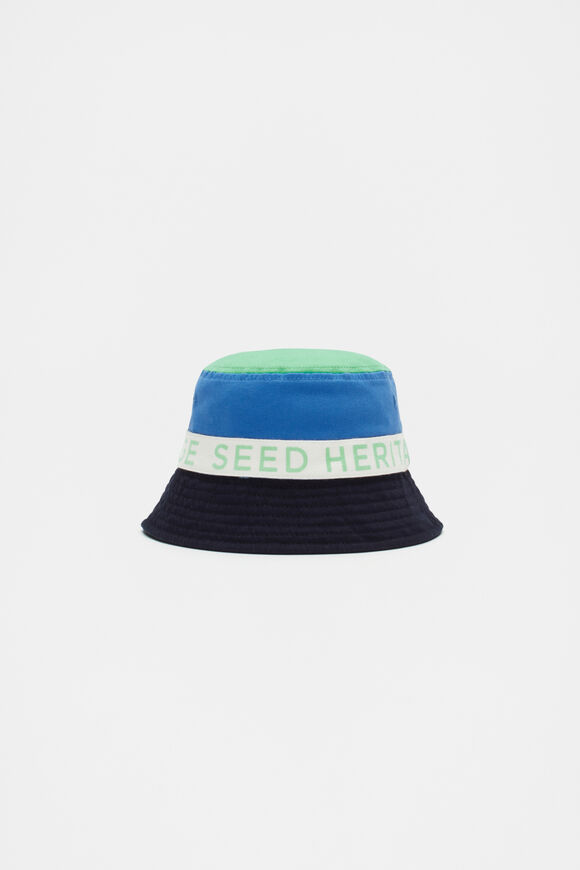Heritage Colour Block Sun Hat  Wave Blue  hi-res