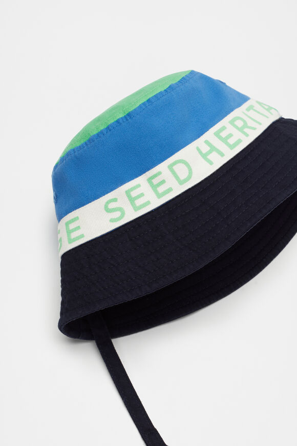 Heritage Colour Block Sun Hat  Wave Blue  hi-res