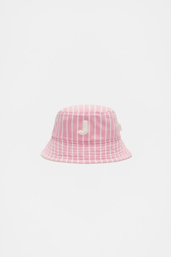 Initial Stripe Sun Hat  J  hi-res