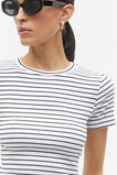 Australian Cotton Rib Tee  Mono Stripe  hi-res