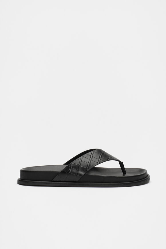 Piper Thong Sandal  Black Croc  hi-res