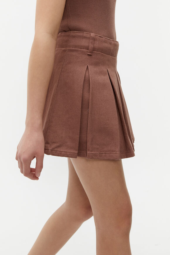 Pleat Skort  Cocoa  hi-res