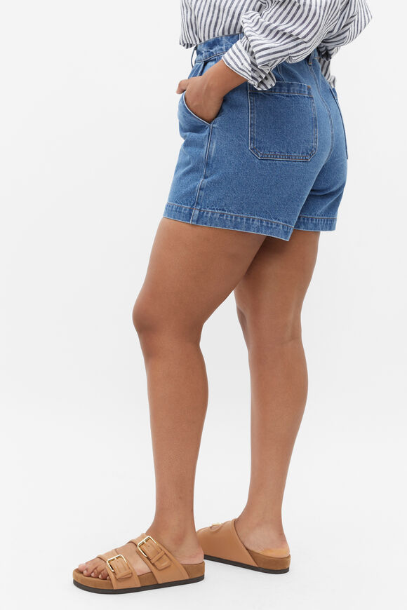 Denim Pintuck Short  Sea Blue Wash  hi-res