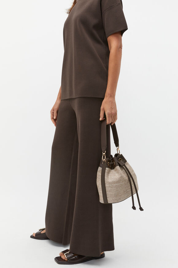Mini Woven Bucket Bag  Dark Espresso  hi-res