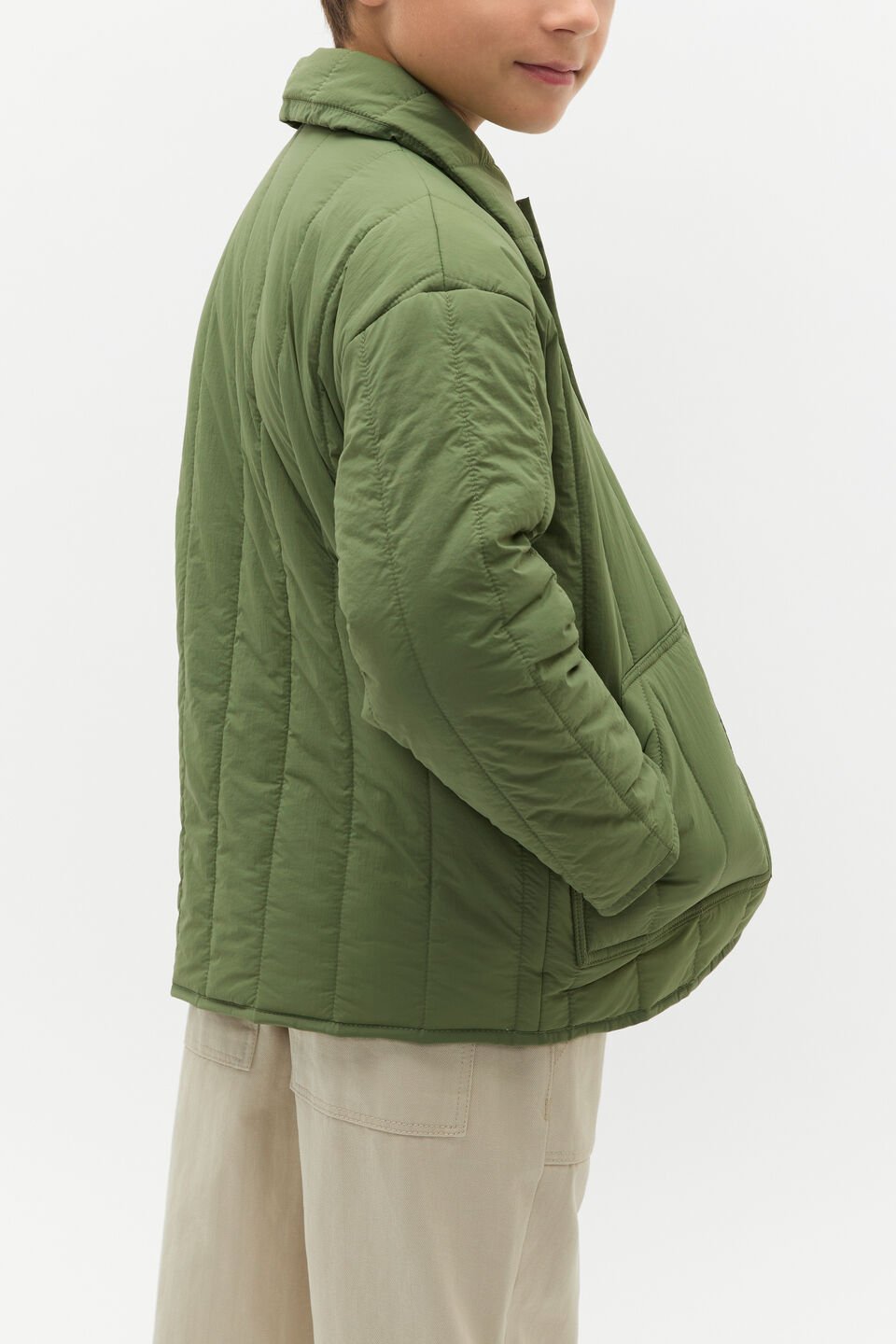 Quilted Jacket  Dark Sage