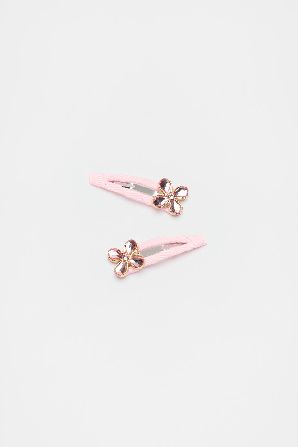 Jewel Clover Grosgrain Snap  Rose Petal