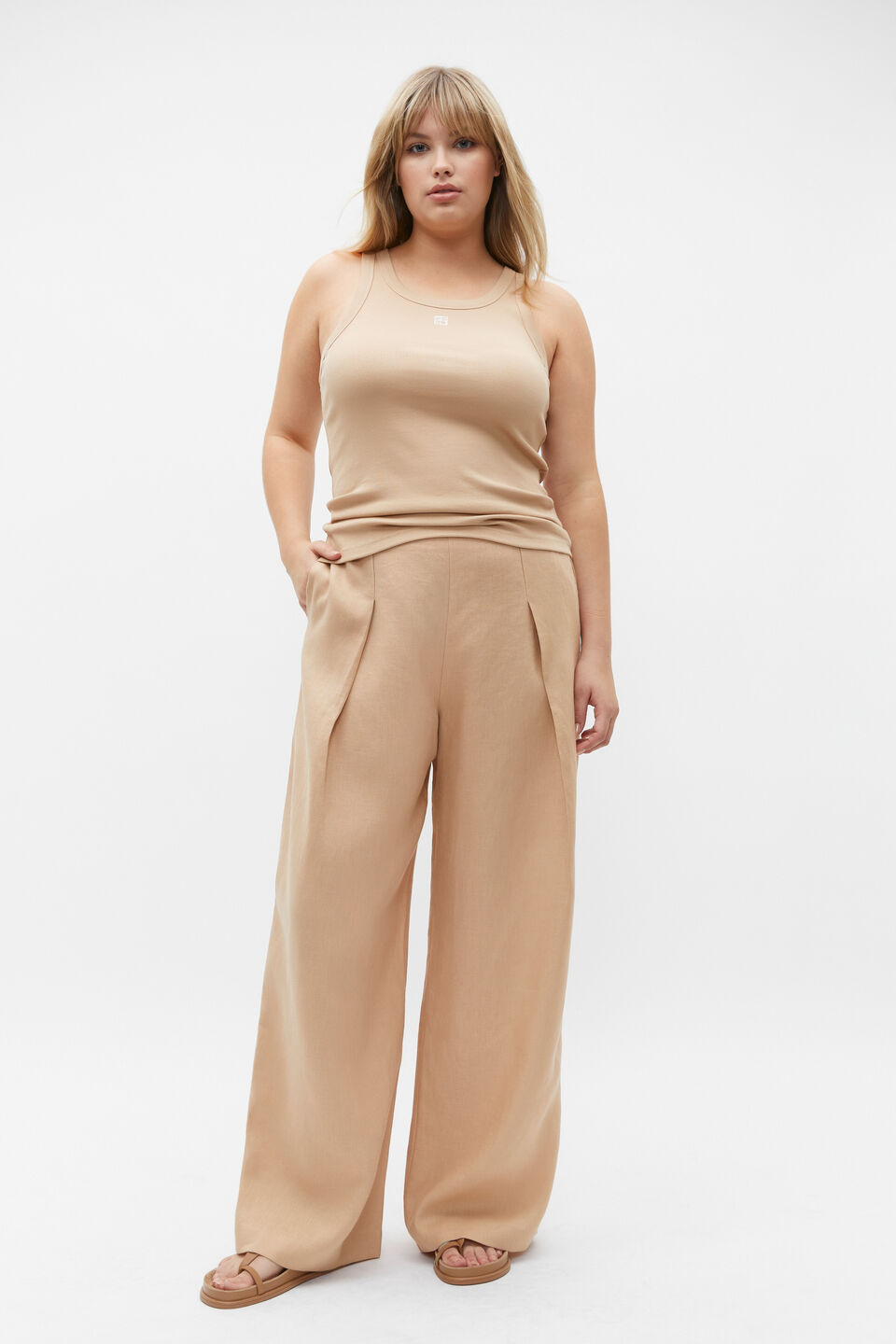Heritage Rib Tank  Nougat