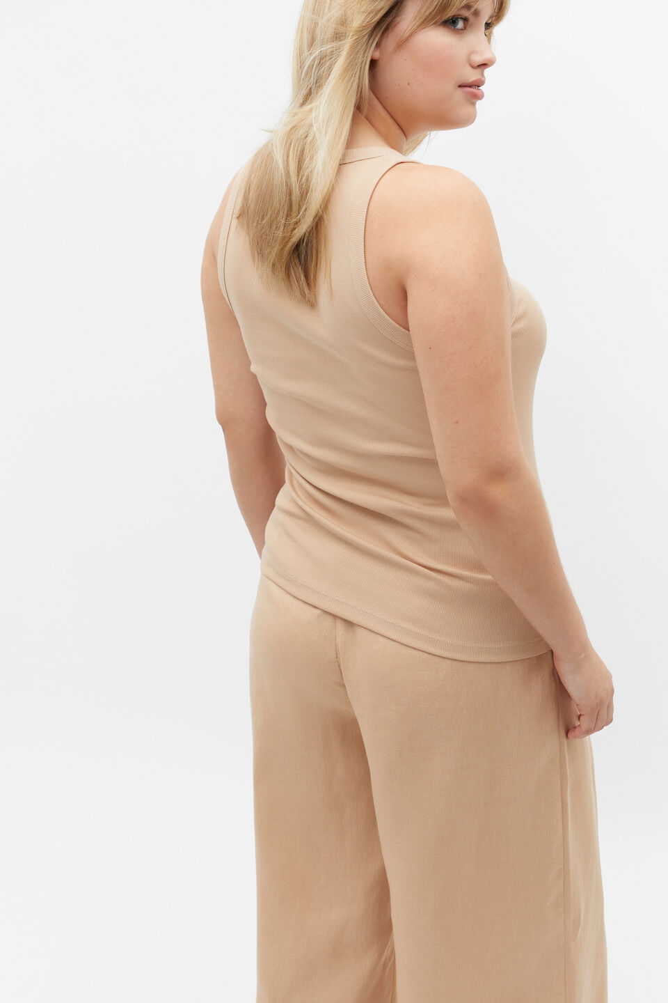 Heritage Rib Tank  Nougat