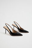 Jacinta Patent Slingback Heel  Black Patent  hi-res