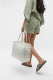 Woven Structured Tote  Pale Olive  hi-res