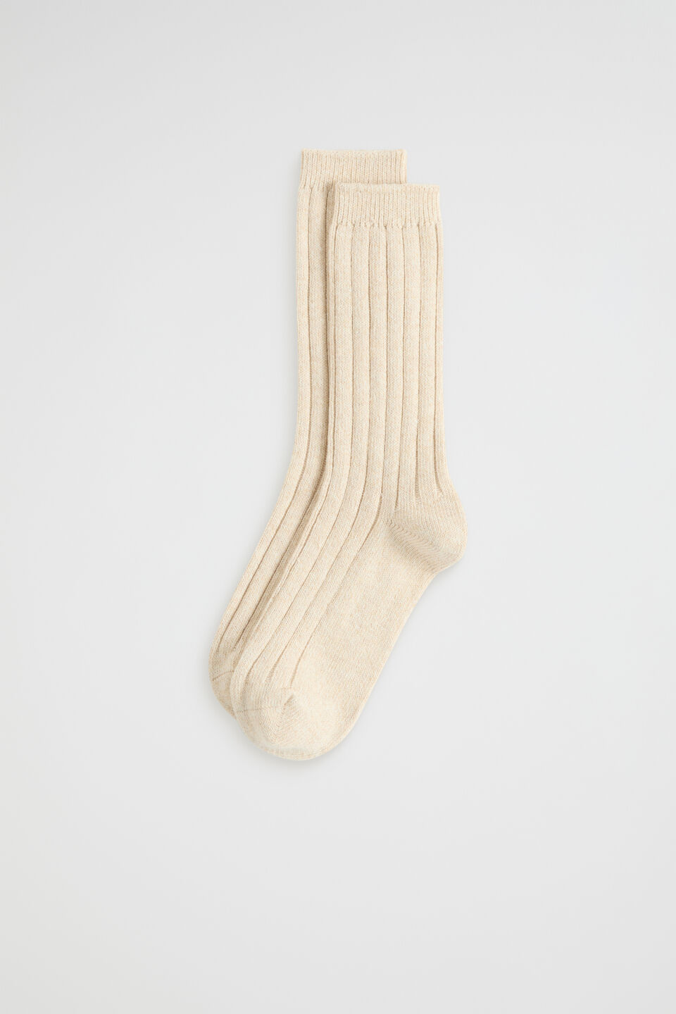Marled Boot Sock  Beige Marle