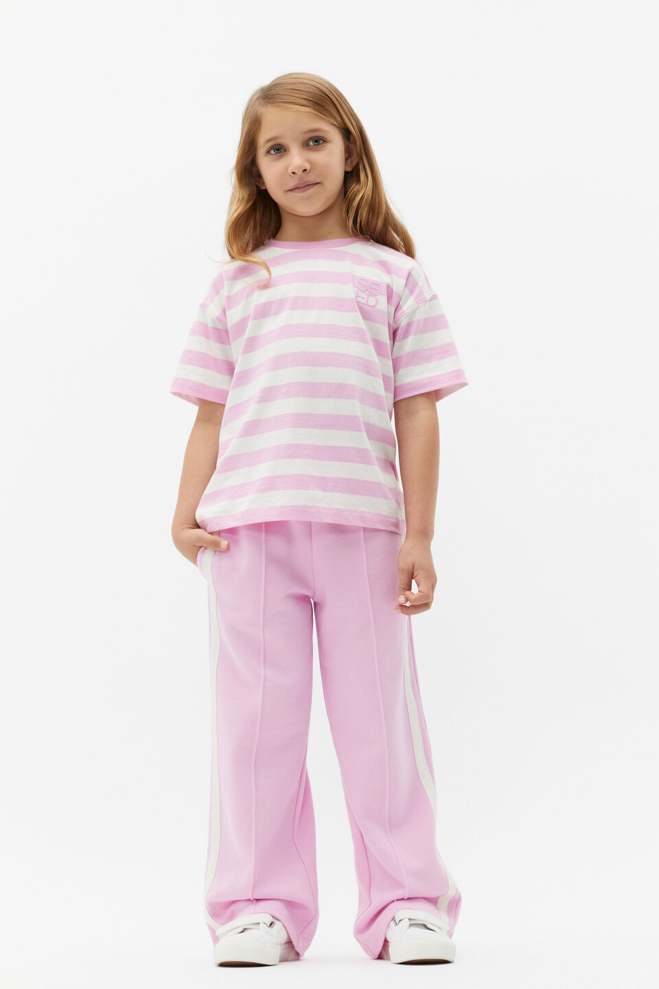 Core Stripe Tee  Fairy Floss Stripe