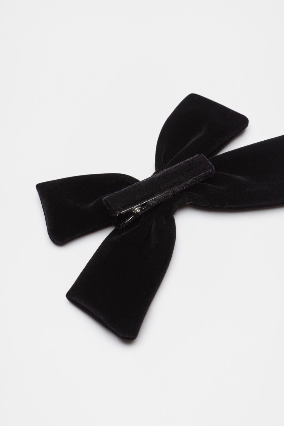 Large Velvet Bow Duck Clip  Black