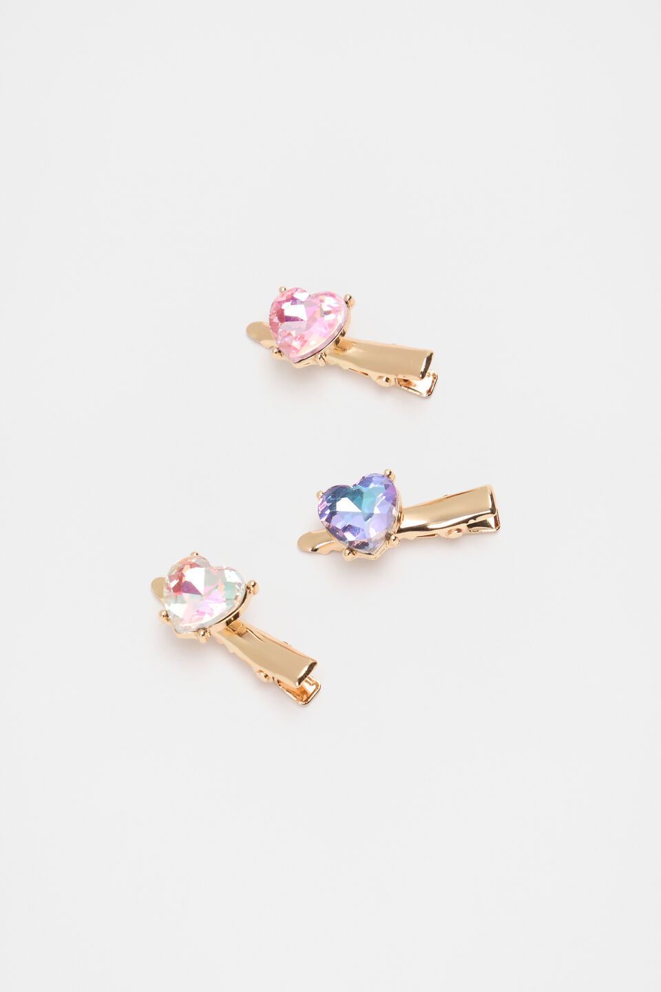 Crystal Heart Duck Clip Pack  Multi