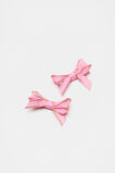 Gold Trim Bow Duck Clips  Candy Pink  hi-res