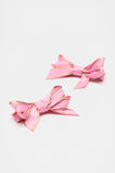 Gold Trim Bow Duck Clips  Candy Pink  hi-res