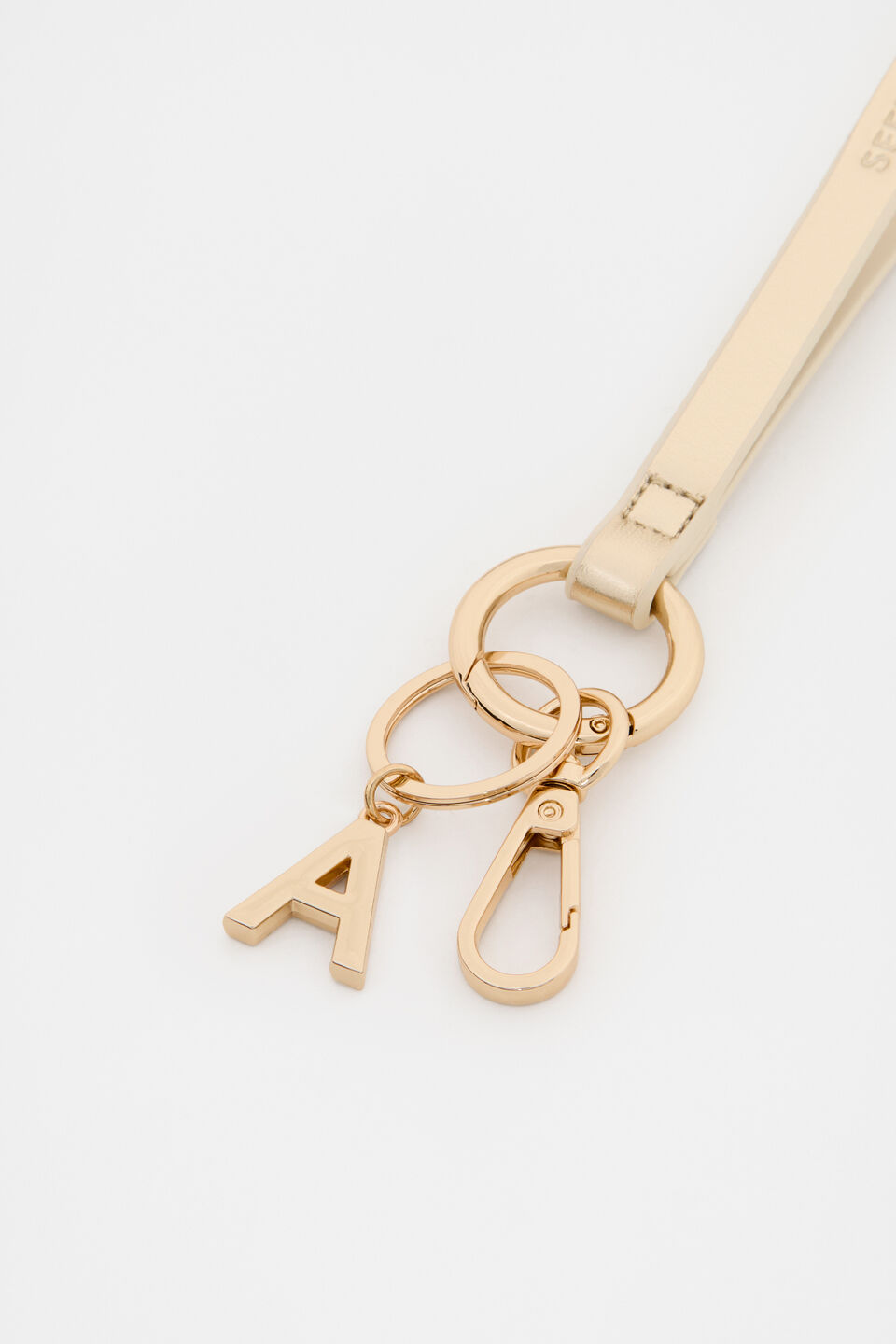 Pale Gold Wrist Letter Strap  A