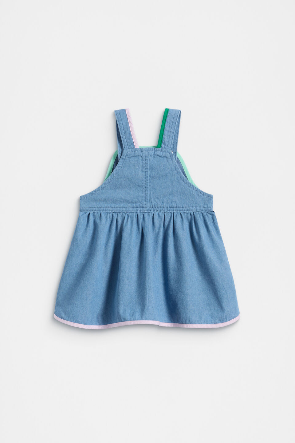 Chambray Logo Pinafore  Chambray