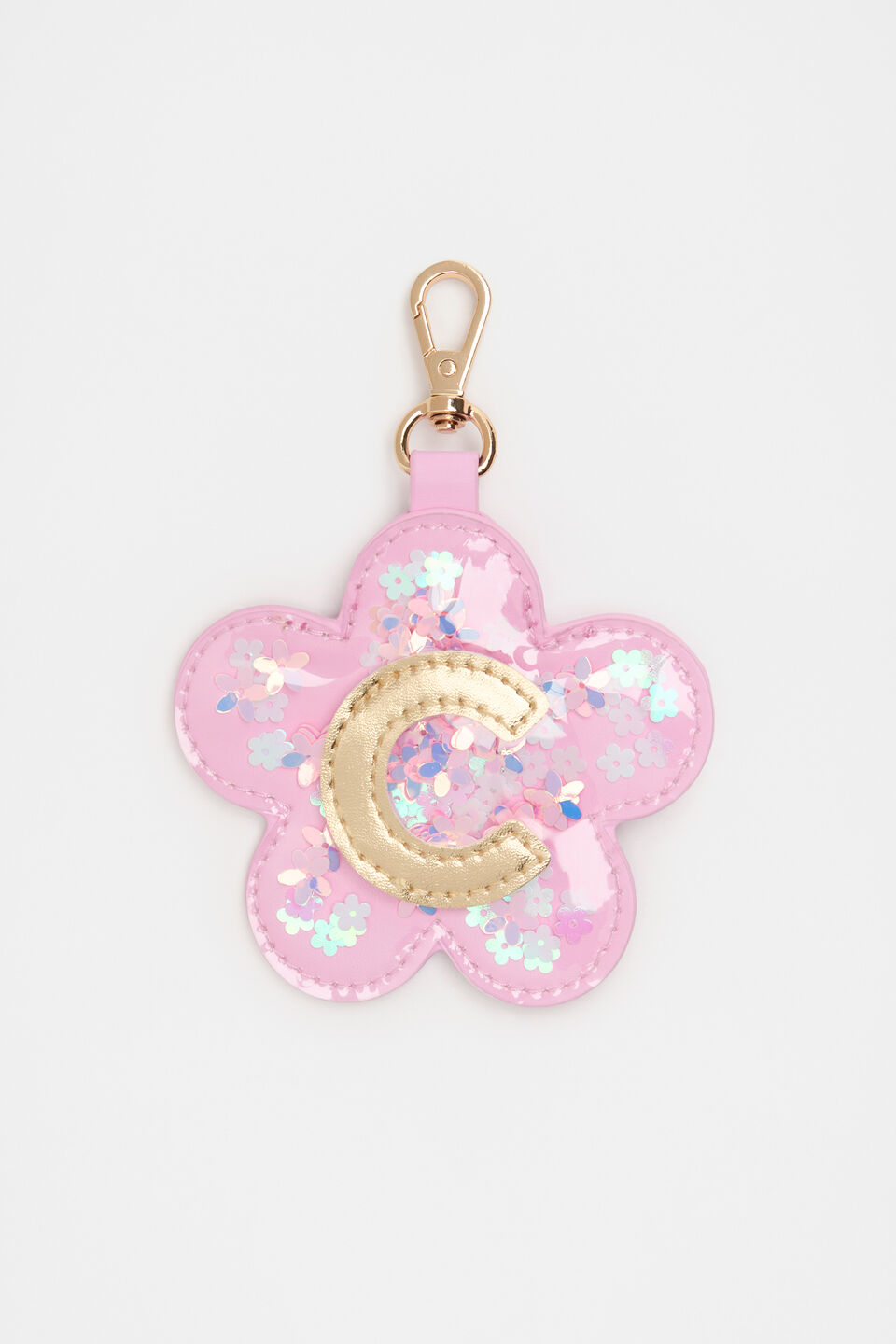 Flower Initial Keyring  C
