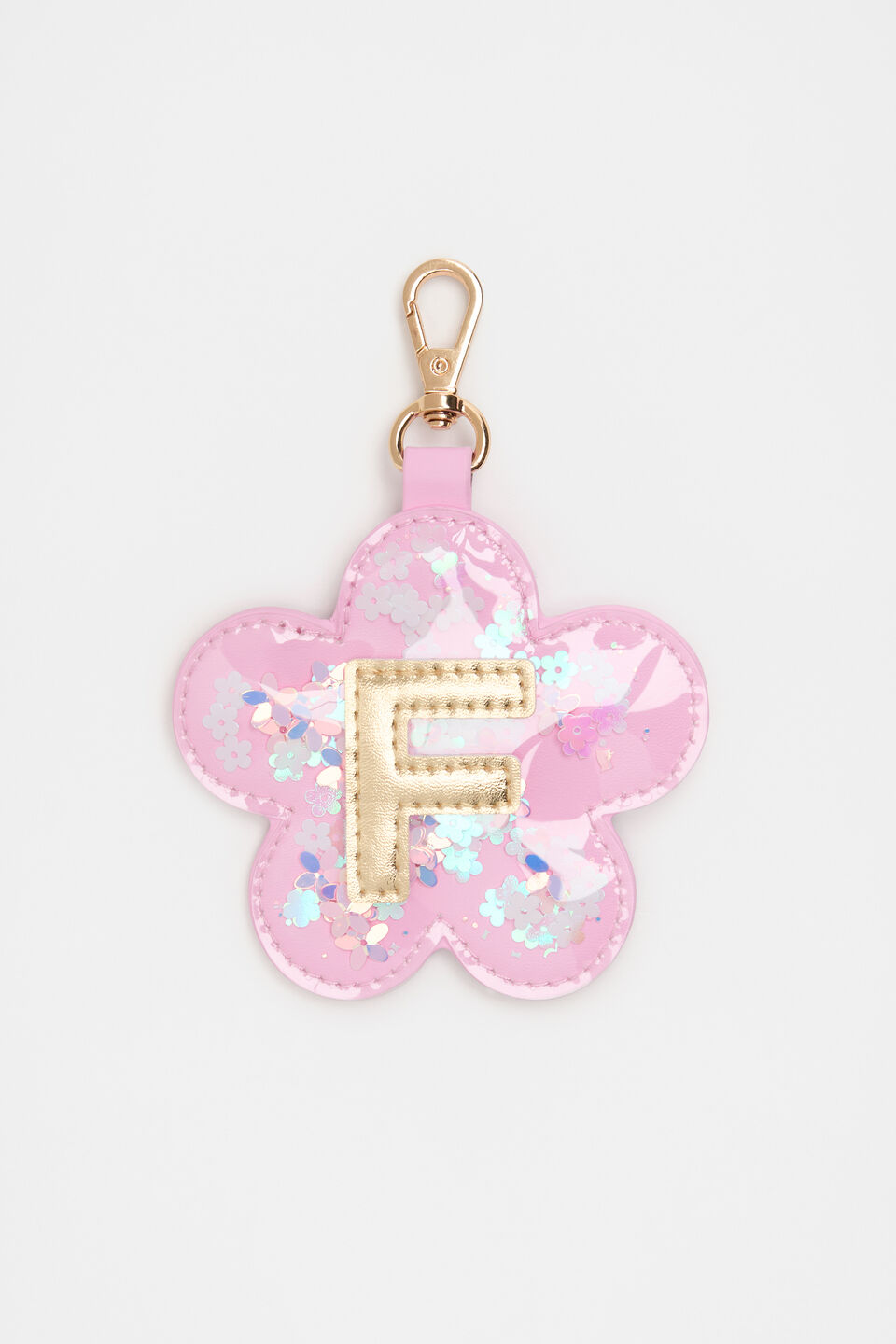 Flower Initial Keyring  F