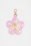 Flower Initial Keyring  R  hi-res