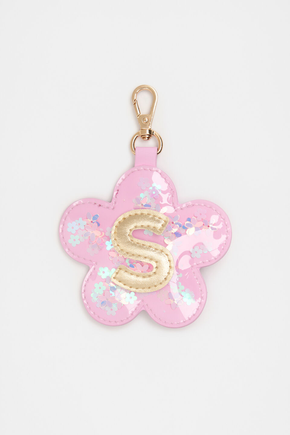 Flower Initial Keyring  S
