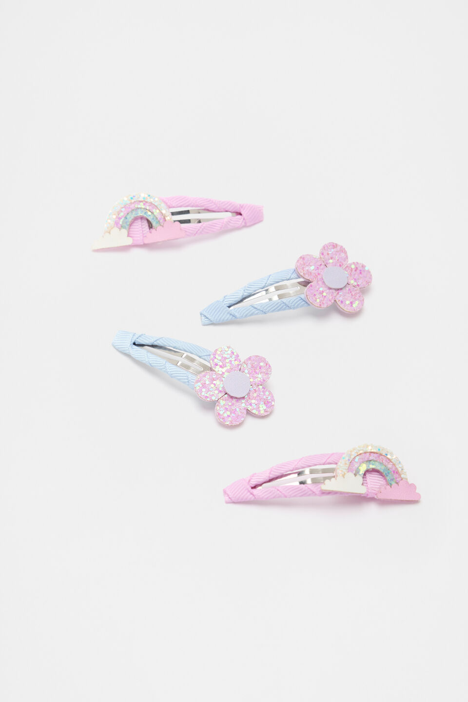 Flower Rainbow Glitter Grosgrain Pack  Multi