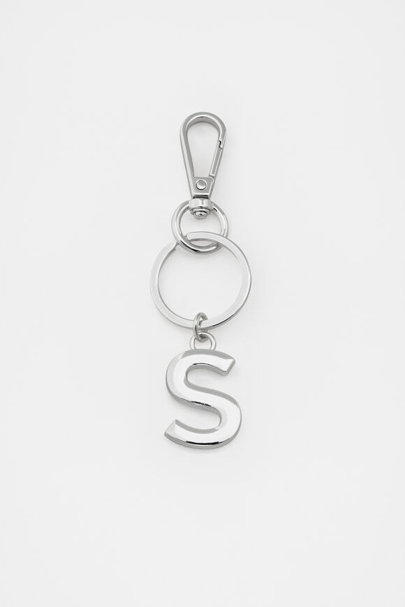 Silver Initials Keyring  S  hi-res