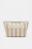 Large Logo Stripe Make Up Bag  Nougat  hi-res