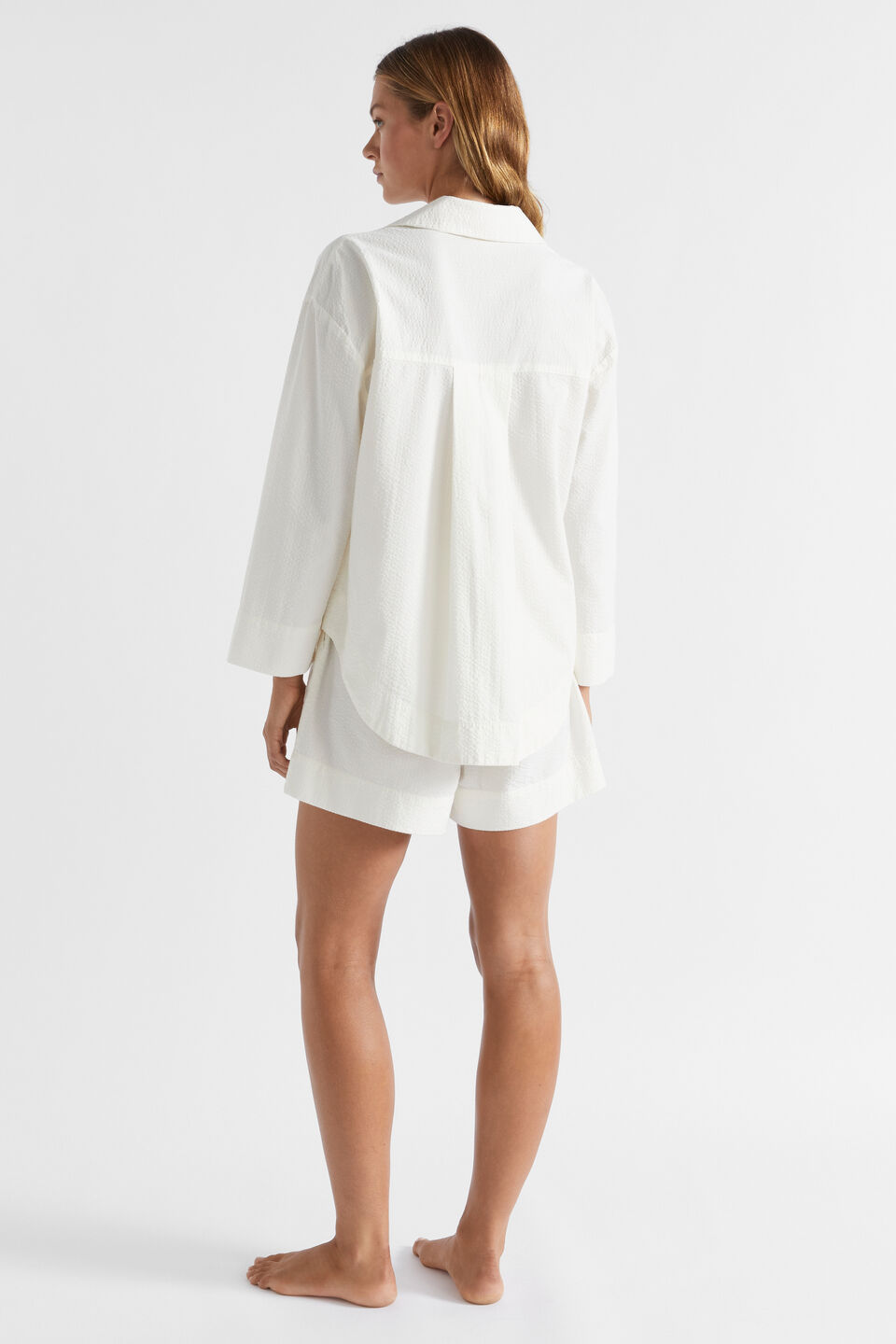 Shirt and Short PJ Set  Cloud Cream