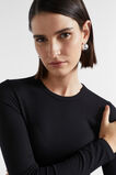 Core Rib Crew Top  Black  hi-res