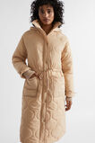 Longline Quilted Puffer Jacket  Champagne Beige  hi-res