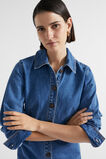 Denim Panelled Mini Dress  Nautical Blue Wash  hi-res