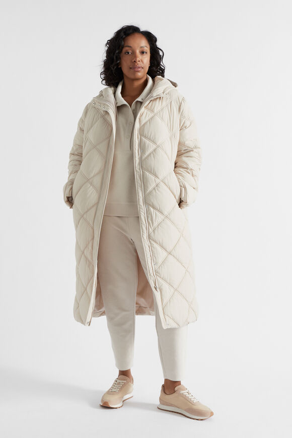 Snap Side Puffer Jacket  Oat  hi-res