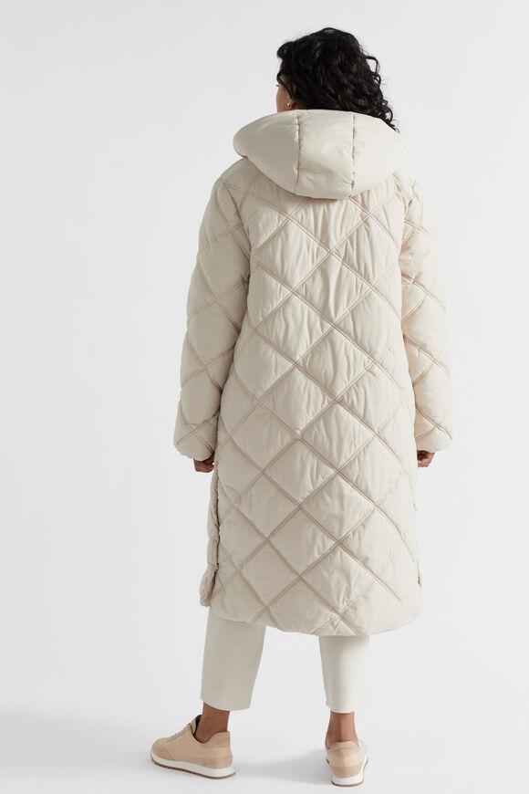 Snap Side Puffer Jacket  Oat  hi-res