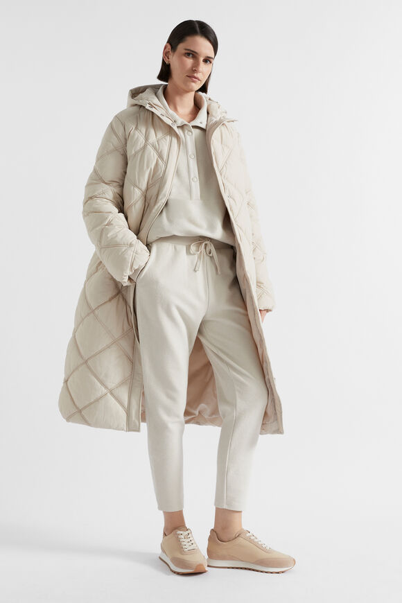 Snap Side Puffer Jacket  Oat  hi-res