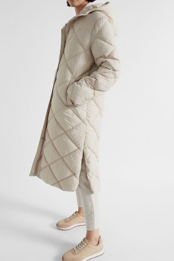Snap Side Puffer Jacket  Oat  hi-res