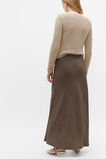 Textured Satin Maxi Skirt  Affogato  hi-res
