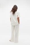 Embroidered Shirt and Pant PJ Set  Alabaster  hi-res
