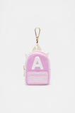 Mini Backpack Initial Keyring  A  hi-res